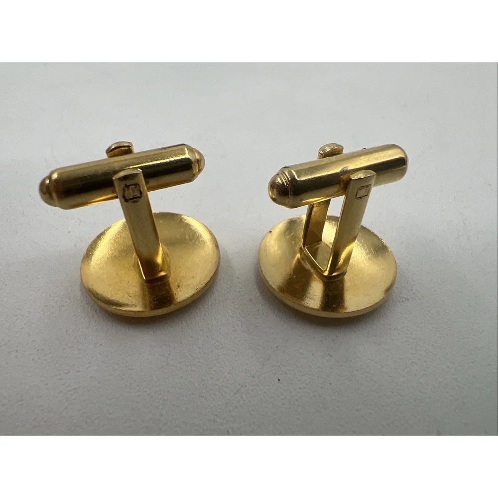 Polished Gold Tone Cufflinks Phoenix Bird Hallmark Wedding Tux Vintage